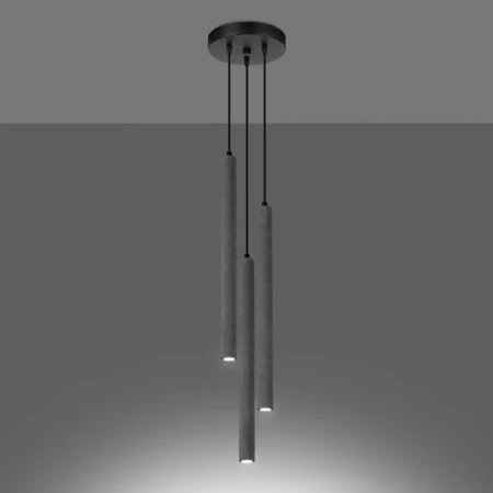 Lampa wisząca PASTELO 3P beton SL.1273 - Sollux