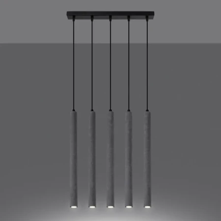 Lampa wisząca PASTELO 5L beton SL.1274 - Sollux