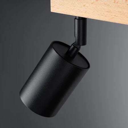 Plafon VERDO 3L czarny SL.1293 - Sollux