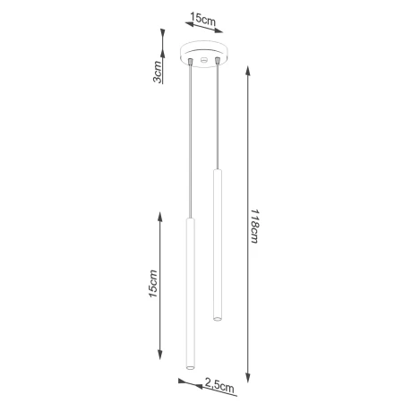 Lampa wisząca PASTELO 2 biała SL.1303 - Sollux