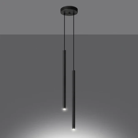 Lampa wisząca PASTELO 2 czarna SL.1304 - Sollux