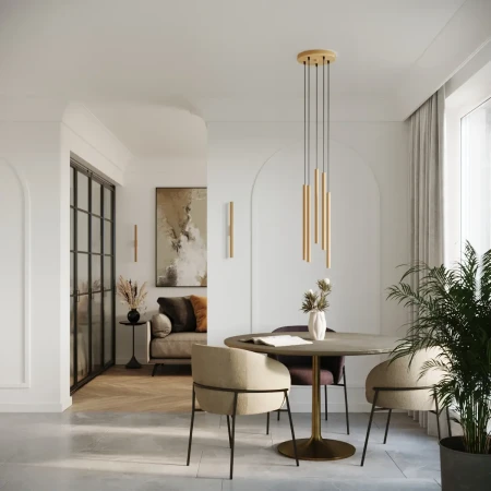 Lampa wisząca PASTELO 2 złota SL.1305 - Sollux