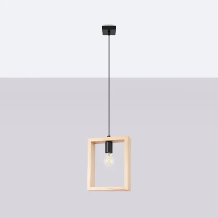 Lampa wisząca ARIES naturalne drewno SL.1310 - Sollux