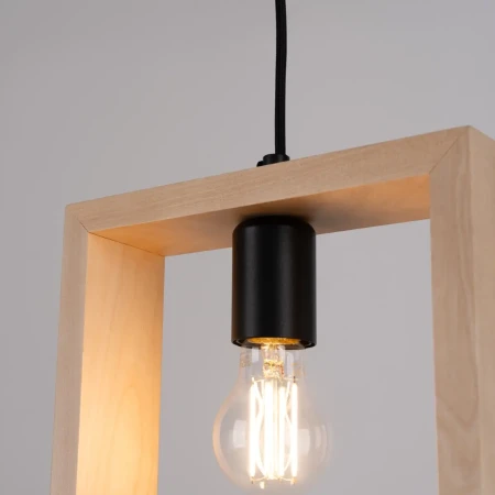 Lampa wisząca ARIES naturalne drewno SL.1310 - Sollux