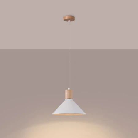 Lampa wisząca JAGA biała SL.1319 - Sollux