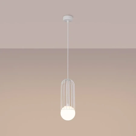Lampa wisząca BRINA 1 biała SL.1331 - Sollux