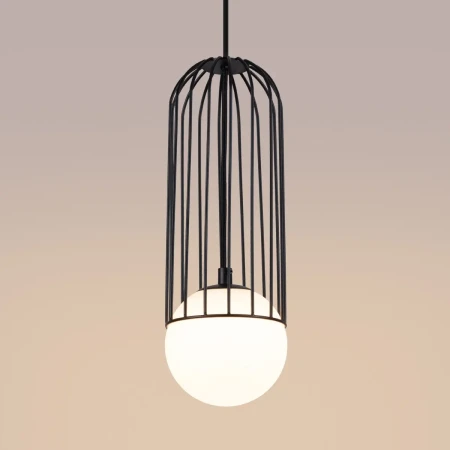 Lampa wisząca BRINA 1 czarna SL.1332 - Sollux