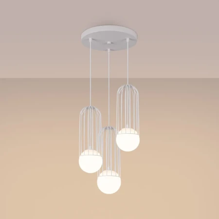Lampa wisząca BRINA 3P biała SL.1335 - Sollux