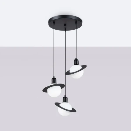 Lampa wisząca HYPERION 3P czarny SL.1359 - Sollux
