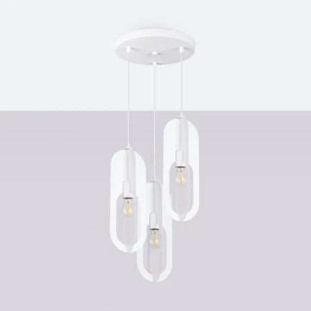 Lampa wisząca NICUS 3P biała SL.1361 - Sollux