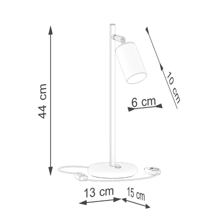 Lampa biurkowa WINX czarny/miedź SL.1381 - Sollux