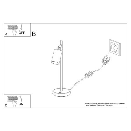 Lampa biurkowa WINX czarny/miedź SL.1381 - Sollux