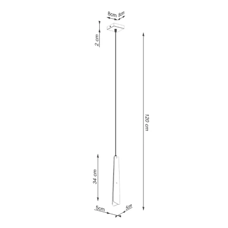 Lampa wisząca PRYSM 1 czarna SL.1400 - Sollux