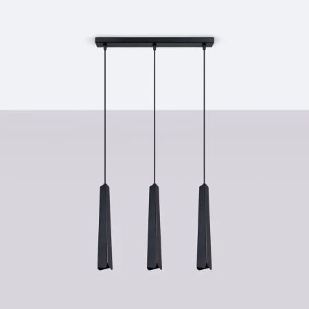 Lampa wisząca PRYSM 3L czarna SL.1402 - Sollux