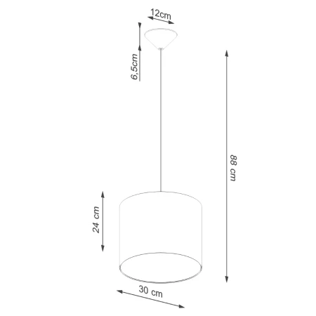 Lampa wisząca NOVA 30 biała SL.1403 - Sollux