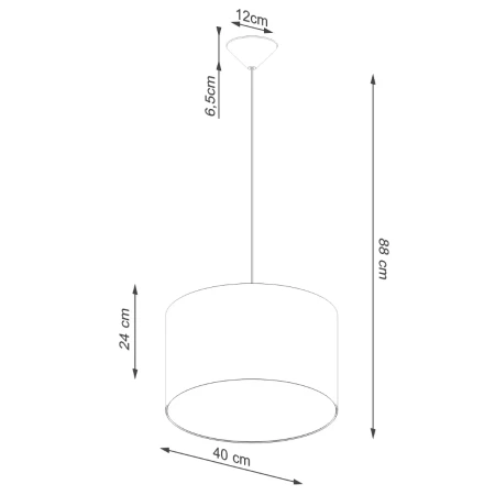 Lampa wisząca NOVA 40 biała SL.1404 - Sollux