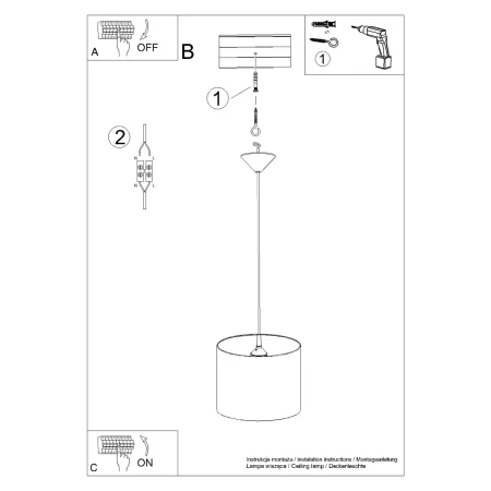 Lampa wisząca KITTY 30 SL.1420 - Sollux