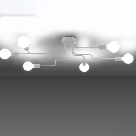 Żyrandol VECTOR 6 biały SL.1443 - Sollux