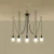 Żyrandol EDISON 5 czarny SL.0371 - Sollux