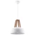 Lampa wisząca CASCO biała/naturalne drewno SL.0388 - Sollux