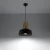 Lampa wisząca CASCO czarna/naturalne drewno SL.0390 - Sollux