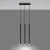 Lampa wisząca PASTELO 3 czarna SL.0470 - Sollux