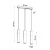 Lampa wisząca BORGIO 3L czarny SL.0652 - Sollux