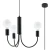 Żyrandol PICCOLO 3 czarny SL.0856 - Sollux