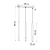 Lampa wisząca MOZAICA 3L czarny/chrom SL.0886 - Sollux