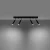 Plafon EYETECH 4 czarny SL.0900 - Sollux