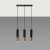 Lampa wisząca LOOPEZ 3L czarny/miedź SL.0948 - Sollux