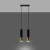 Lampa wisząca LOOPEZ 2 czarny/złoty SL.0953 - Sollux