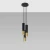 Lampa wisząca LOOPEZ 3P czarny/złoty SL.0955 - Sollux
