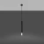 Lampa wisząca WEZYR 1 czarna SL.0960 - Sollux
