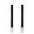 Lampa wisząca WEZYR 2 czarna SL.0961 - Sollux