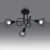 Żyrandol ARTEMIS 3S czarny SL.1109 - Sollux