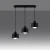 Lampa wisząca SAVAR 3 czarna SL.1133 - Sollux