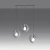 Lampa wisząca TITRAN 3 biała SL.1138 - Sollux