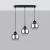 Lampa wisząca ALINO 3 czarna SL.1142 - Sollux
