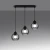 Lampa wisząca ALINO 3 czarna SL.1142 - Sollux