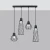 Lampa wisząca SUBA 4L czarna SL.1167 - Sollux
