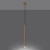 Lampa wisząca PASTELO 1 złota SL.1170 - Sollux