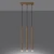 Lampa wisząca PASTELO 3L złota SL.1171 - Sollux