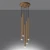 Lampa wisząca PASTELO 5P złota SL.1174 - Sollux