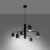 Żyrandol LEMMI 6 czarny SL.1207 - Sollux
