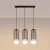 Lampa wisząca BRINA 3L czarna SL.1334 - Sollux