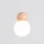 Lampa wisząca PEKKA 1 biała/naturalne drewno SL.1390 - Sollux