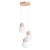 Lampa wisząca PEKKA 3P biała/naturalne drewno SL.1391 - Sollux