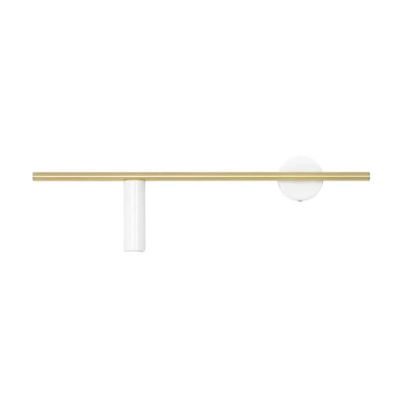 Kinkiet nowoczesny designerski  TREVO WHITE BRASS (lewy) 1097C40 - Aldex