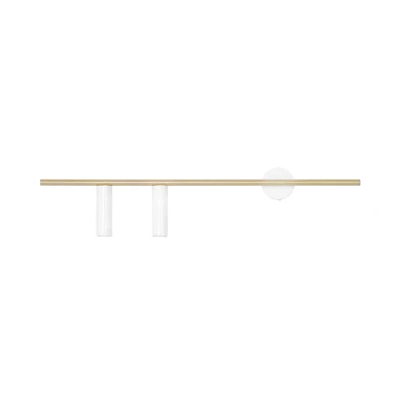 Kinkiet nowoczesny designerski  TREVO 2 WHITE BRASS (lewy) 1097D40 - Aldex